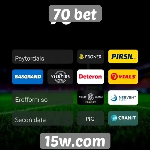 Métodos de pagamento disponíveis na plataforma 70 bet